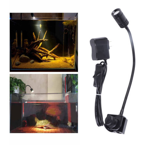 1-W-LED-Aquarienleuchte mit Farbwechsel- und Dimmfunktion – Teichstrahler mit wasserdichter Klemme und Aluminiumhalterung