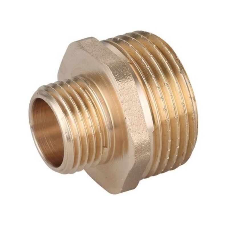 1 x 1/2in BSP Male Thread Pipe Reducer Nipple Brass Fittings Couplings