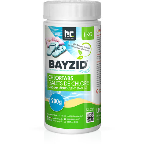 1 x 1 kg Bayzid Galets de chlore lent (200g)