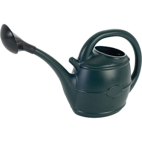 1 x 10 Litre Green Lightweight Watering Cans With Sprinkler Heads & Handles