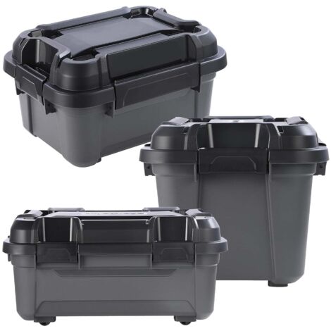 1 x 12 Litre Black Bunker Storage Trunks For Tradesman & Handyman