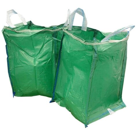 1 x 120L Green Reusable Heavy Duty Garden Waste Sacks With Looped Handles