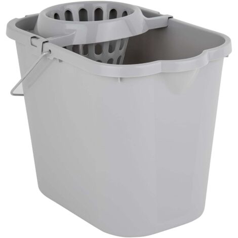 1 x 12L Mop Bucket & Wringer Multi Surface Plastic Bucket With Handle