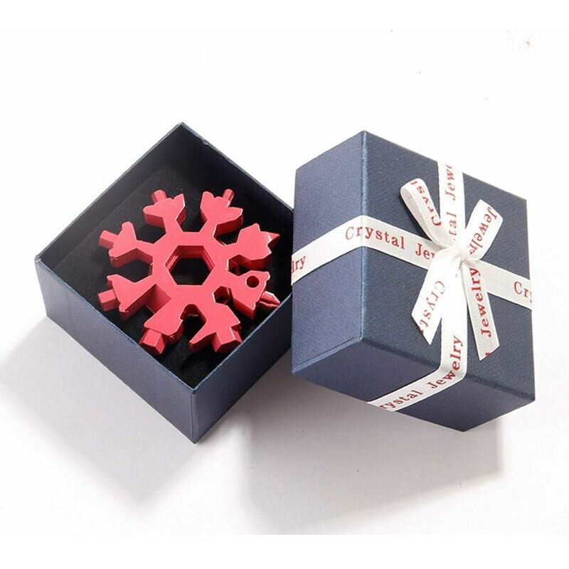 1 x 18 in 1 Stainless Steel Multi-Function Pocket Tool, Snowflake Shape, Bottle Opener, for Camping, Travel, Adventure (Gift Wrap)