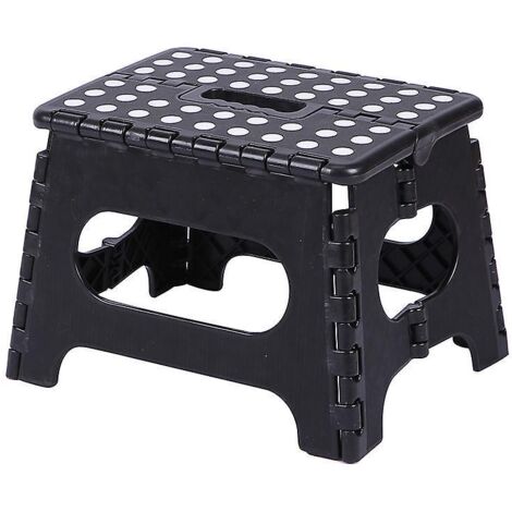 1 X 29x22x22cm Tabouret Pliant Pour Enfants (noir) - Tabouret Pliant En Plastique Lger Pour La Cuisine, La Salle De Bain Et Le Salon