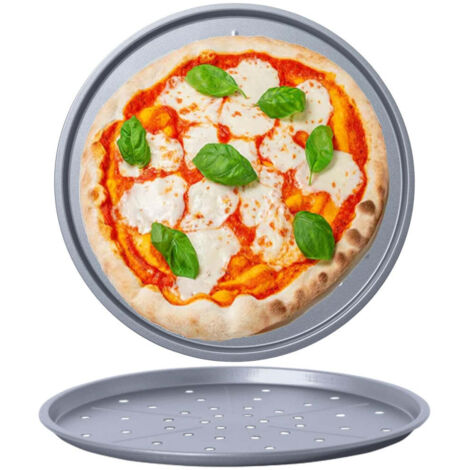 1 x 33cm Large Non Stick Round Pizza Oven Tray