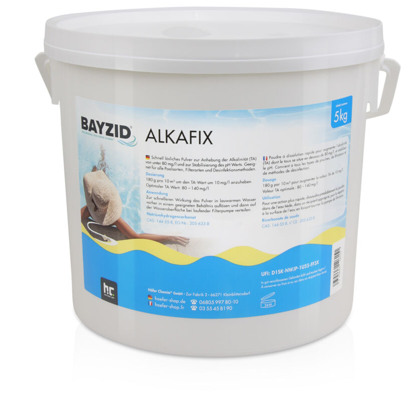 4 x 5 kg BAYZID® Alkafix pour augmenter l'alcalinité (TA)