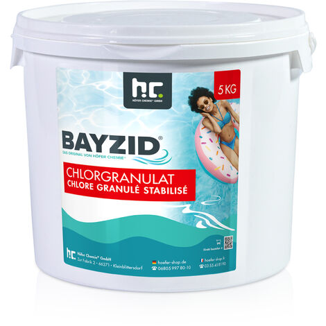 1 x 5 kg Bayzid Granulé de chlore choc
