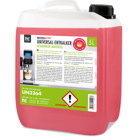 1 x 5 L Détartrant universel pour machines à café, machines à filtre, machines à capsules, machines à dosettes, bouilloires, etc
