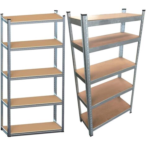 1 x 5 Tier Heavy Duty Large Boltless Metal Adjustable Home Garage Shelving Units