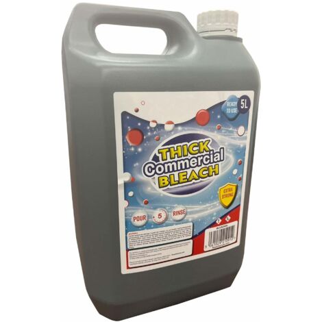 1 x 5L Extra Strong Thick Commercial Bleach For Sanitisation & Disinfection