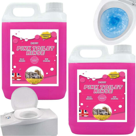 1 x 5L Pink Toilet Rinse Disinfectant Bottles For Caravans, Motorhome & Portable Toilets