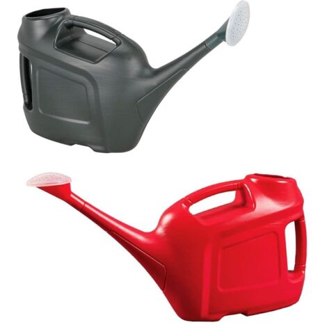 1 x 6 Litre Red Slim Lightweight Watering Cans With Sprinkler Heads & Handles