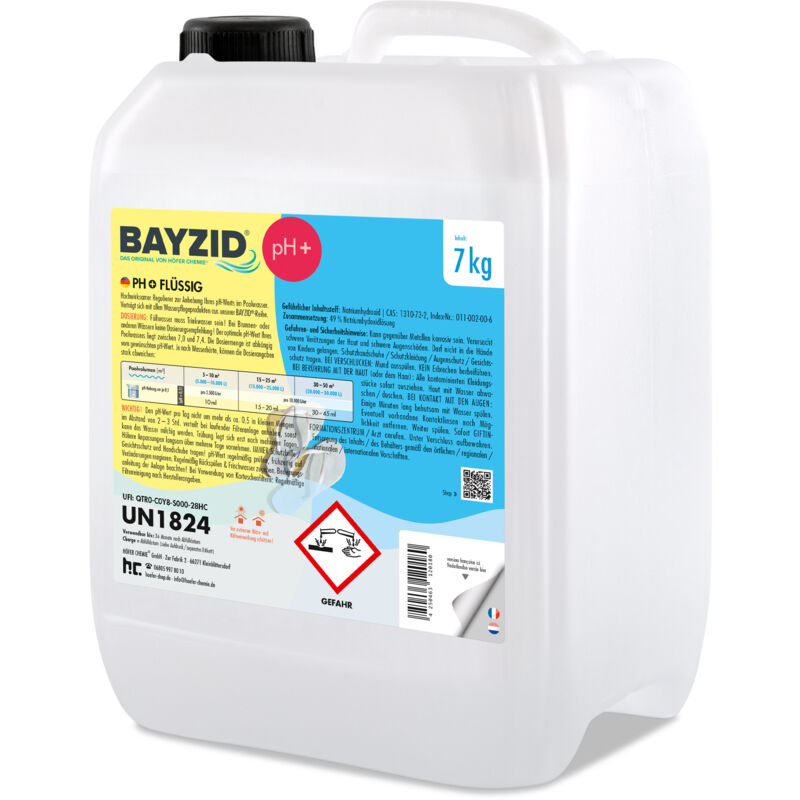 Höfer Chemie Gmbh - 7 kg bayzid pH plus liquide - pour une valeur de pH optimale et une excellente qualité de l'eau