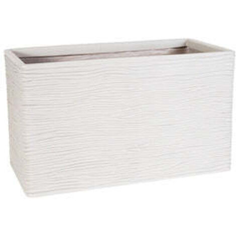 1 x Amalfi Trough Light Grey Stone Effect Trough Long Flower Planter