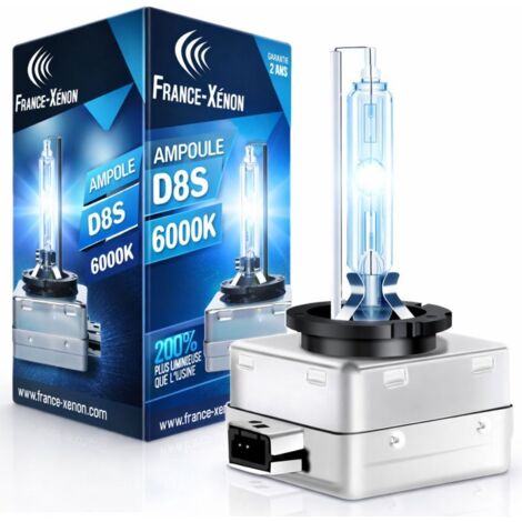 1 x Ampoule D8S 6000K FRANCE XENON - Garantie 2 ans - 25W - PK32d-1 - Compatible 66548