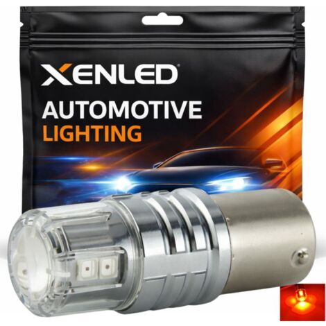 1 x AMPOULE PR21W 12-LED ROUGE Super Canbus 350Lms XENLED 21W - PALLADIUM - BAW15S
