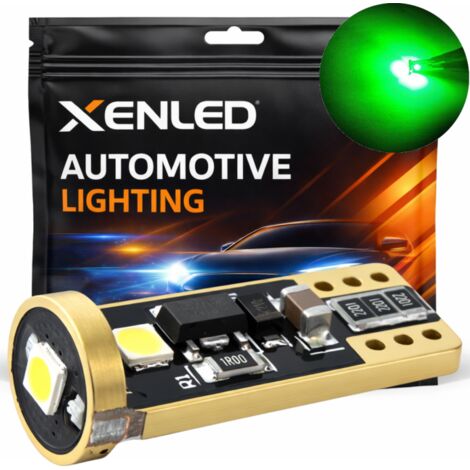 1 x AMPOULE W5W 3-LED Super Canbus 104Lms XENLED - VERT