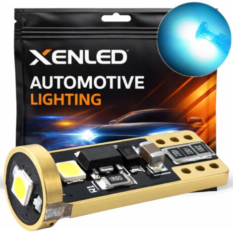 1 x AMPOULE W5W 3-LED Super Canbus 160Lms XENLED - BLEU GLACIAL