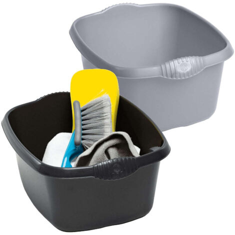 1 x Black Rectangular Washing Up Bowl Ideal For Washing Dishes