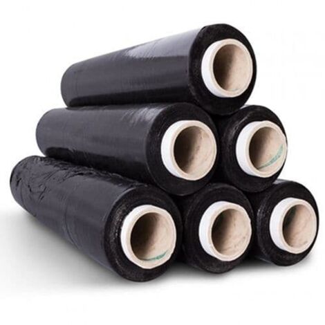 1 x Black Shrink Pallet Wrap Rolls 400mm (Standard Core)