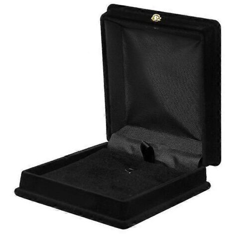 1 x Boîte de rangement et présentoir à bijoux en velours pour colliers - Noir -