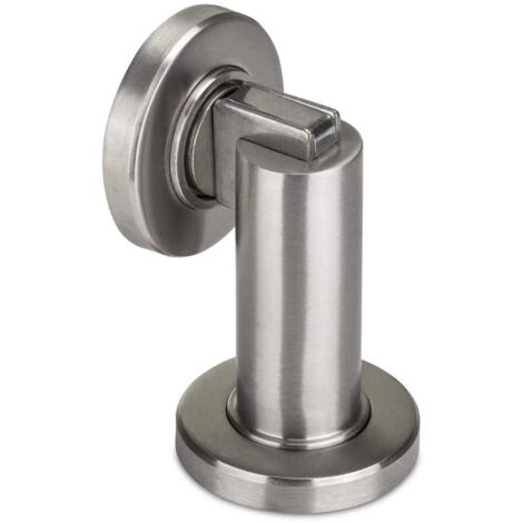 1 x Butoir de Porte magnétique Magneto en Acier Inoxydable Ø 50 mm Hauteur 90 mm Tampon de Porte Matériel de Fixation pour Le Montage Mural et au Sol