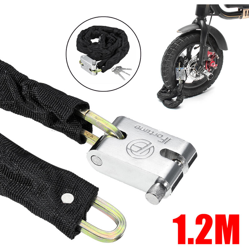 

1 x candado de cadena de bloqueo de metal de 1,2 m para motocicleta scooter