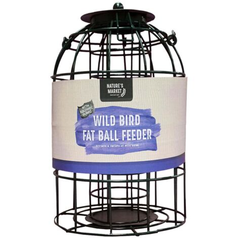 1 x Fat Ball Metal Hanging Feeder With Bird Cage