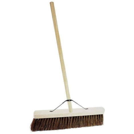 1 x Hard Bristle 18" Long Handle Indoor Outdoor Sweeping Brush
