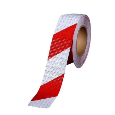 1 x rotes reflektierendes Verkehrswarnband, 5 cm x 25 m