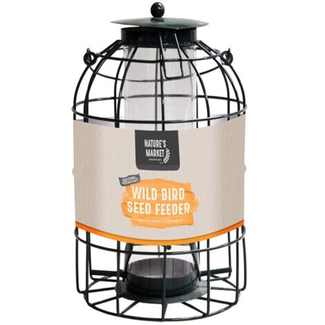 1 x Seed Feeder Metal Hanging With Bird Cage