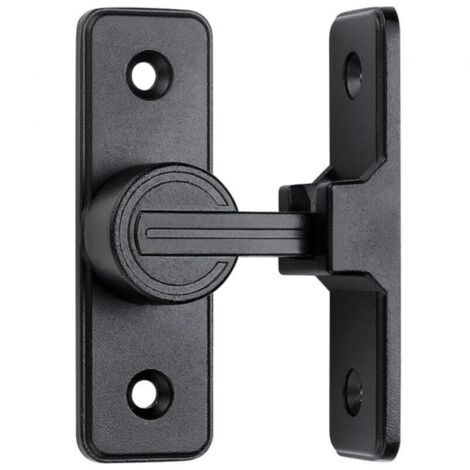 1 x serrure et loquet de porte coulissante, serrures de porte à angle droit à 90 degrés, serrures de porte de sécurité avec serrure pivotante, adaptées au jardin