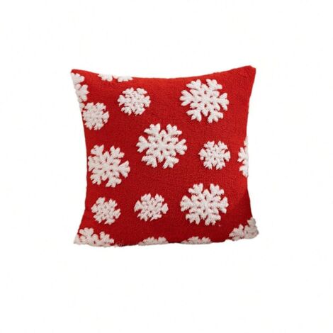 1 X Taie Doreiller Décorative Avec Motif De Flocon De Neige De Noël Adaptée À La Décoration Du Salon Et De La Chambre Pour Les Qua