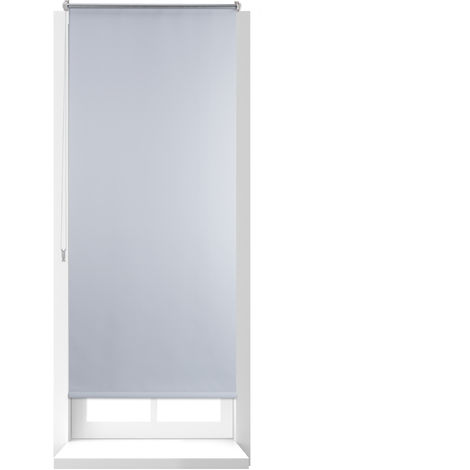 1 x Thermo Verdunklungsrollo, Hitzeschutz, Fenster Seitenzugrollo, Klemmfix ohne bohren, 70x160, Stoff 66 cm, weiß
