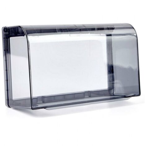 1 x toma de corriente exterior y tapa de toma: Negro, 202 x 121 x 75 mm Panel de inodoro con protección contra salpicaduras