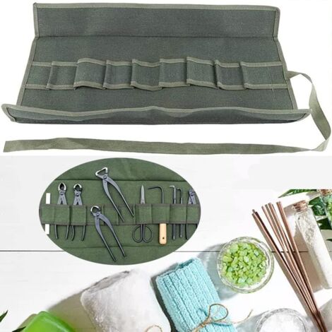 1 x Tragbare Werkzeugtasche, Gartenwerkzeugtasche, Werkzeugrollen-Werkzeughalter