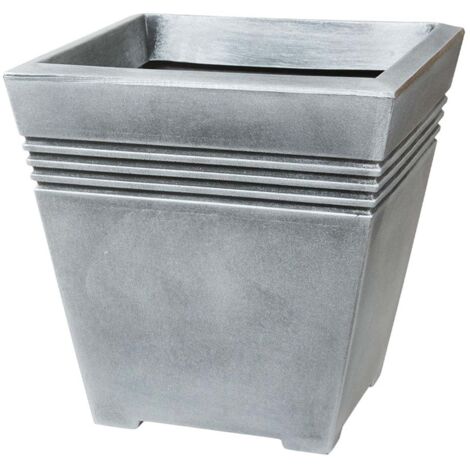1 x Venice Square Grey Garden Planters