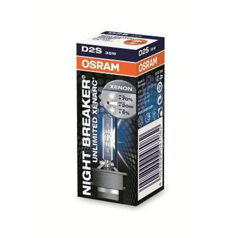 1 брой Крушка за автомобилен фар Xenon Osram DS2 Night Breaker Unlimited, up to 70%, 35W