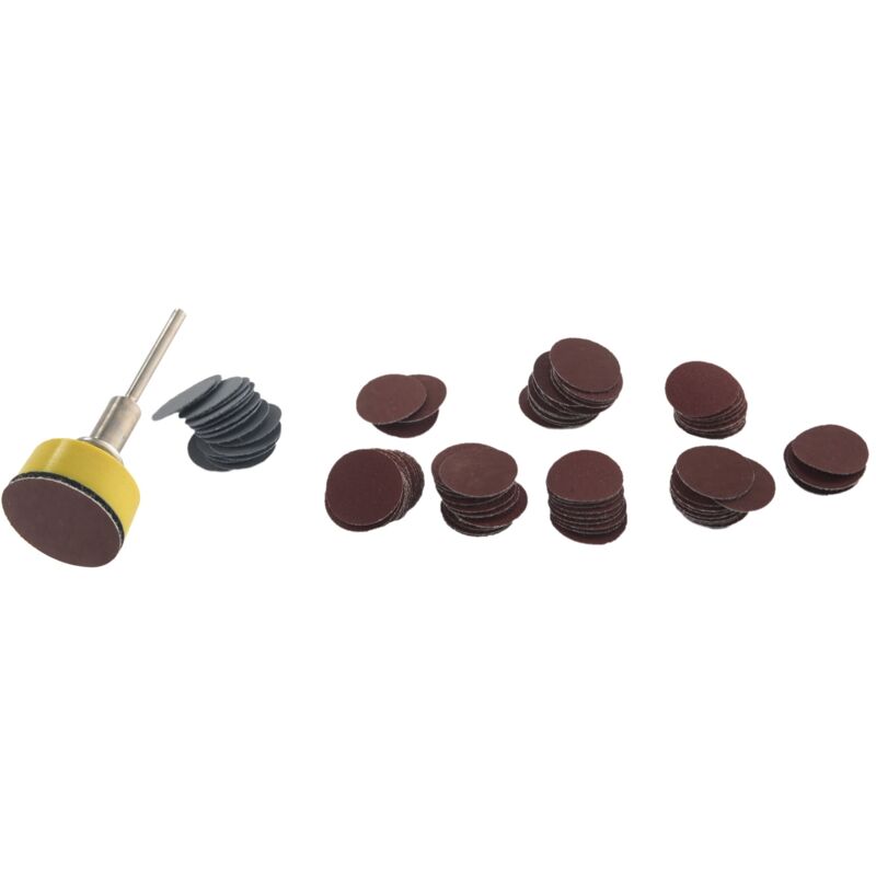 Image of 1 zoll 100 Pcs Schleifen Discs Pad Kit Runde Schleifpapier Haken Schleife Sander Backer