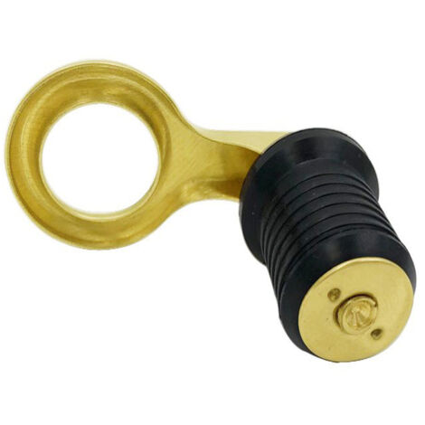 1-Zoll- und 1-1/4-Zoll-Wasserstopfen aus Messing mit Zugring für den Einsatz in der Schifffahrt und auf See.