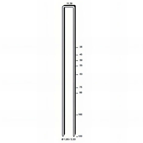 10 000 agrafes galvanisées résinées Q-50 - 11,3 x 50 x D. 1,85 x 2,03 mm - 6Q-501 - Alsafix
