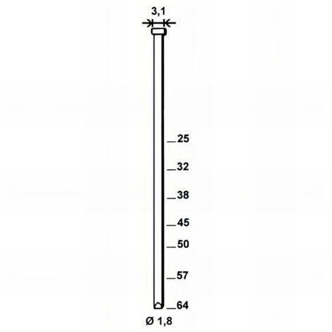 10 000 finettes brads galvanisés en bande 34° D. 1,8/3,1 x L. 32 mm DA-32 - 6DA322 Alsafix