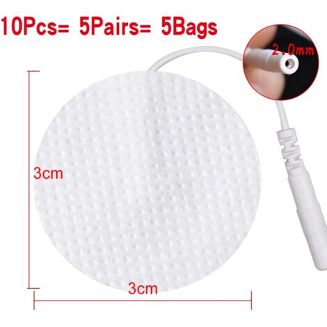 10/20 électrodes autocollantes en gel pour appareils de physiothérapie et de massage, stimulateur musculaire EMS (électrostimulation nerveuse) 04265-AquaForge