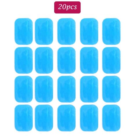 10/20 électrodes/patchs de rechange en gel hydrogel pour l'entraînement musculaire EMS et le massage abdominal (outil d'entraînement ABS) 05293-AquaForge
