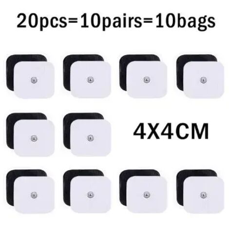 10/20 électrodes TENS auto-adhésives pour stimulateur musculaire EMS, appareil de massage électrique numérique (autocollants 02935)-AquaForge