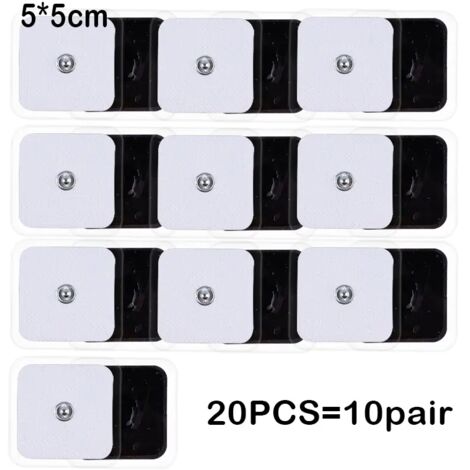10/20 électrodes TENS auto-adhésives pour stimulateur musculaire EMS, appareil de massage électrique numérique02937-AquaForge