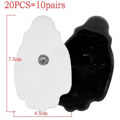 10/20 électrodes TENS haute viscosité pour électrostimulation musculaire (EMS) - Appareil de massage numérique - Réutilisables - Référence : 03752-AquaForge