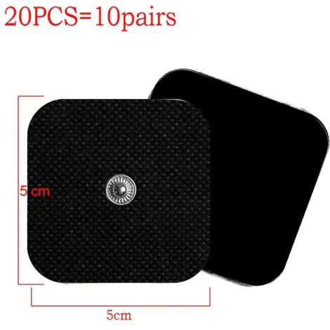 10/20 électrodes TENS haute viscosité pour électrostimulation musculaire (EMS) - Appareil de massage numérique - Réutilisables - Référence : 03760-AquaForge