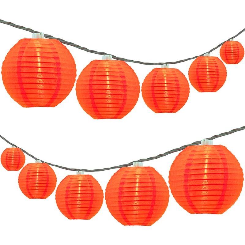 10 / 20 Laternen-Lichterketten, Erdlicht-Set, batteriebetrieben, Terrassendekoration im Freien, rote Lichter | 06927193463006